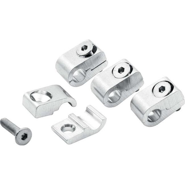 Allstar Performance Allstar Performance ALL18320 0.19 in. Universal Aluminum Line Clamps - Pack of 4 - 2 Piece ALL18320 - main